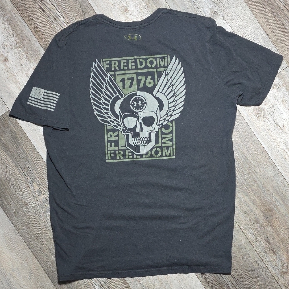 Under Armour | UA Freedom 1776 Skull Graphic Tee Shirt Sz XL - Picture 2 of 8